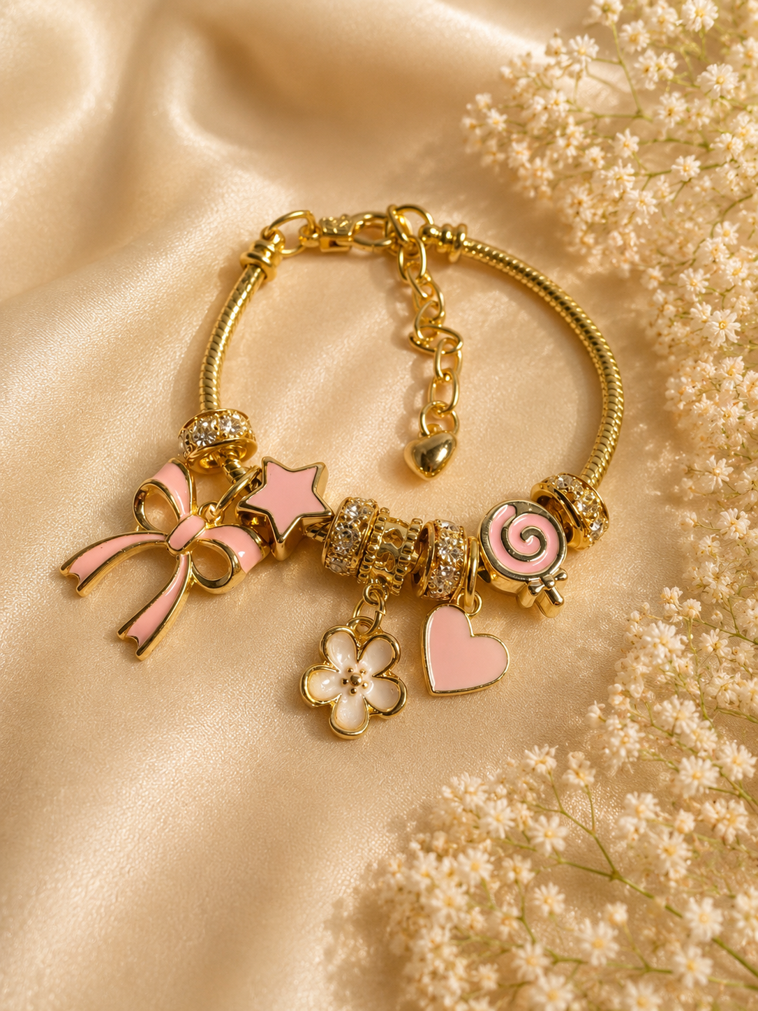Sweet Blush Charm Bracelet