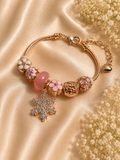 Blush Snowflake Charm Bracelet
