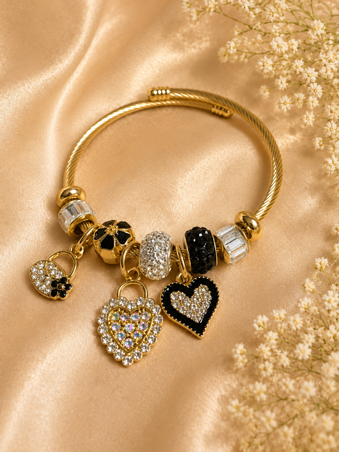 Midnight Spark Charm Bracelet